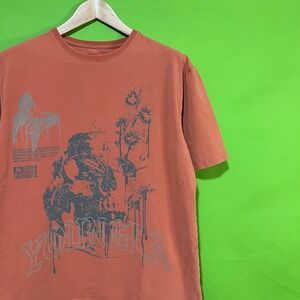 Large young LA Orange Skull butterfly graphic shirt